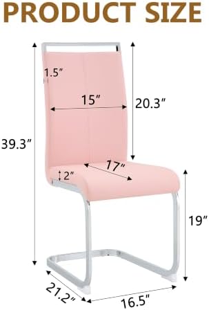 Baysitone Modern Dining Chairs Set of 2, Side Dining Room Chairs, High Back K...