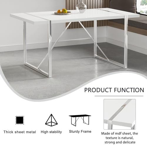 gopop Dining Table Set for 4, Kitchen Table Chairs Set of 4, 5-Piece