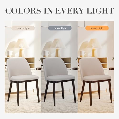 COLAMY Upholstered Dining Chairs Set of 4, Modern Kitchen Chairs with Back, F...