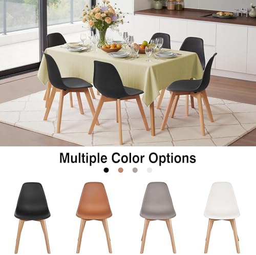 VECELO Dining Chairs Set of 4, Mid-Century Modern Kitchen & Dining Room C...