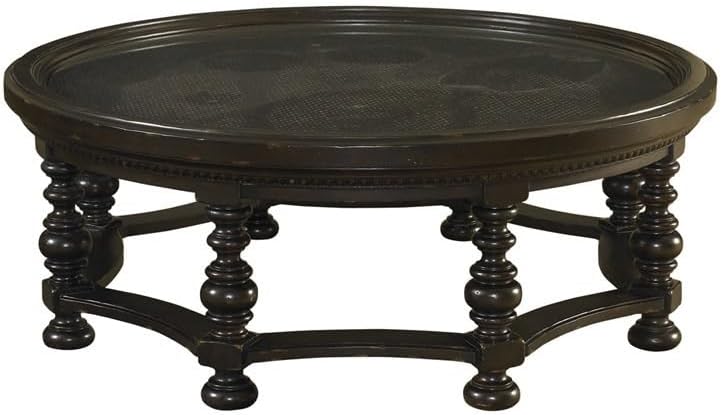 Coffee Table Solid Wood Round Coffee Table Black Retro Coffee Table Home Sofa...
