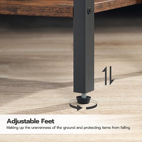 HOOBRO 3 Tier Bookshelf, 23.6" L Industrial Bookcase, Record Storage Rac...