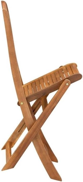 East West Furniture BFMCWNA Fremont Foldable Patio Dining Chairs - Acacia Woo...