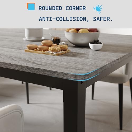 GarveeHome 71in Industrial Dining Table for 6-8 People, Long Kitchen Table