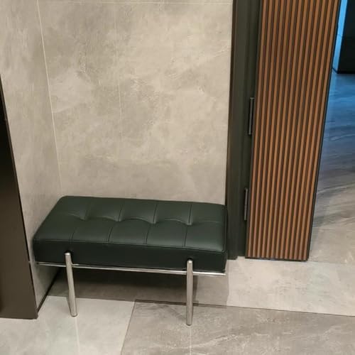 Etlegor Faux Leather Entryway Bench, Minimalist Bed-end Bench with Stainless ...