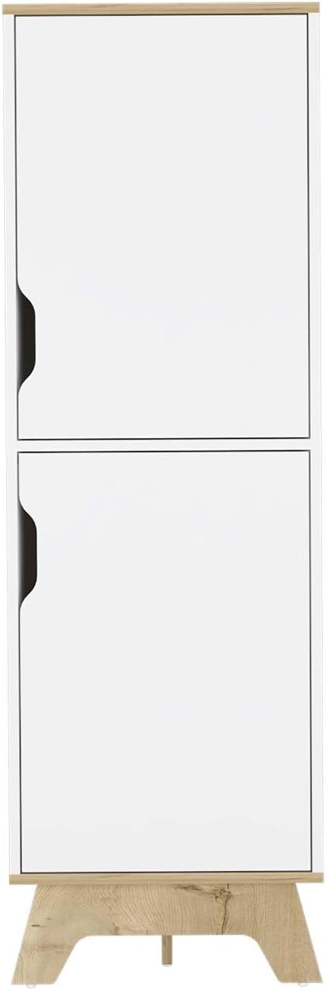 British Single Kitchen Pantry, Four Storage Shelves, Double Doors Cabinets fo...