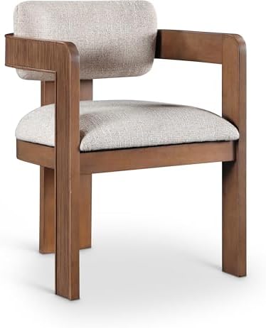 Meridian Furniture Sacha Linen Blend Dining Chair, Beige, Set of 2 | Dining C...