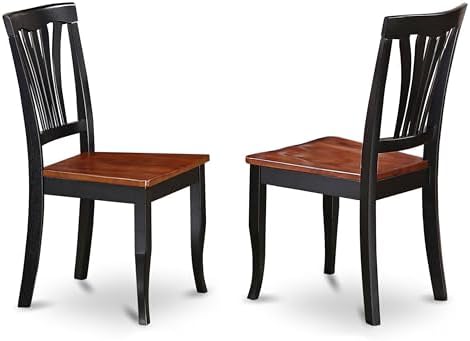 East West Furniture ANAV3-BLK-W 3 Piece Kitchen Table Set for Small Spaces Co...