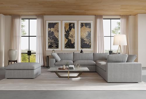 JACH V Shape Couches Sectional for Living Room, Modular Convertible Sofa Couc...