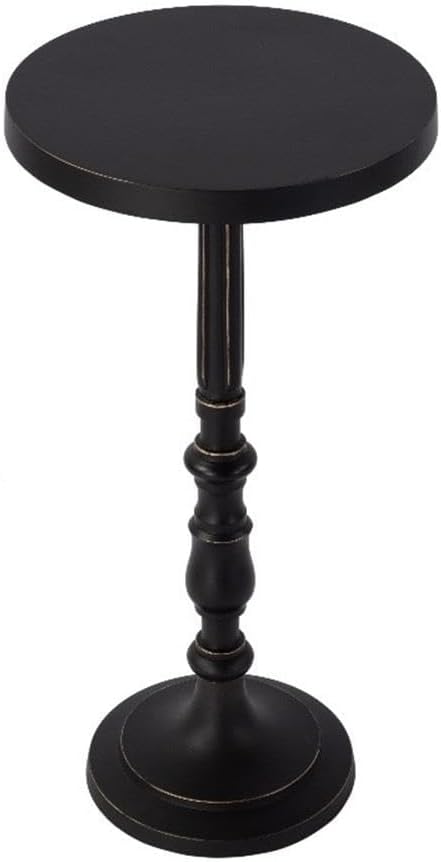Beaumont Lane Round Metal Pedestal End Table, 12" W x 23.5" H, Bron...