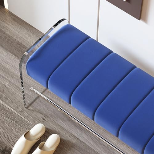 Foot Stool Shoe Changing Stool Transparent Acrylic Bench Bedroom Cloakroom Si...