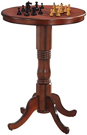 GIANTEX Round Dining Table, 30" D X 41.5" H, Wooden Pub Pedestal Si...