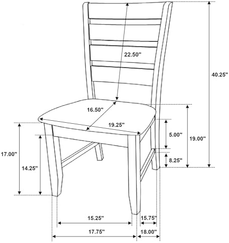 Coaster Dalila Faux Leather Dining Side Chair Set of 2, Cappuccino 102722