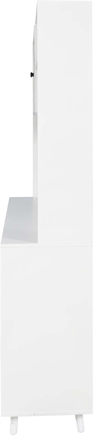 63'' Kitchen Pantry Cabinets with Microwave Shelf, Freestanding Pantr...