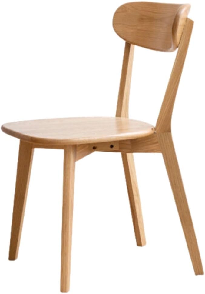 Dining Chairs, Kitchen Chairs, 100% Oak Solid Wood Modern Chair with Curved B...
