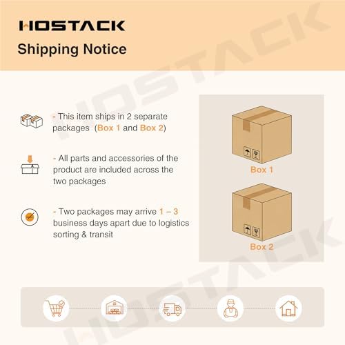 HOSTACK 71" Tall Triple Wide Bookshelf with Storage Drawers & Doors,...