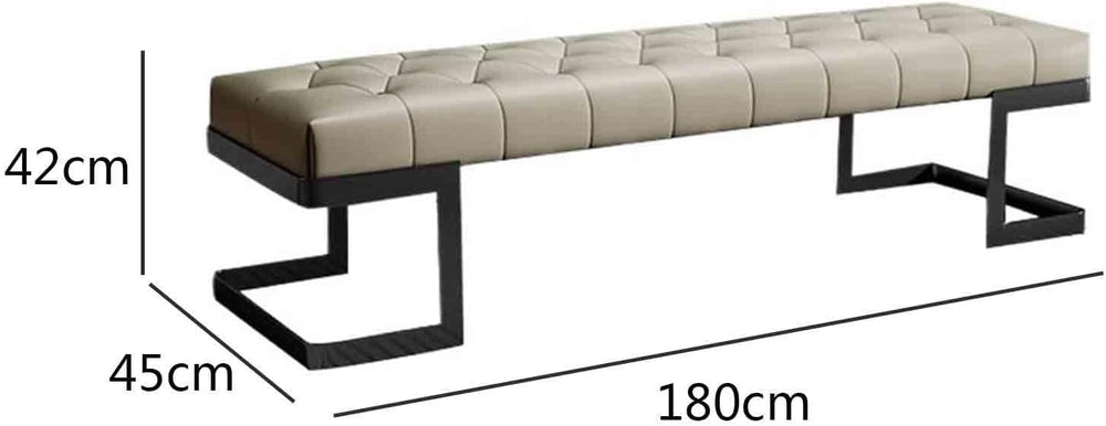 Modern Leather Bed end Stool Bedroom Dressing Room Living Shoe Changing Entry...