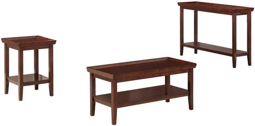 Pemberly Row Modern End Table, Espresso Wood Finish, 26" H x 18" W ...