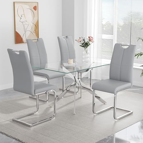 yeag Modern Dining Chairs Set of 4, High Back Kitchen and Kitchen Room Chairs...