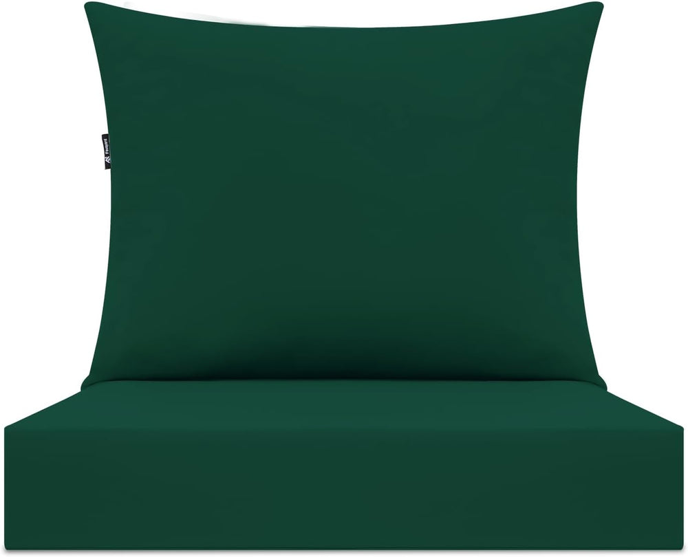 Favoyard Outdoor Chair Cushions Set, Green, 22 x 24 x 4 inch