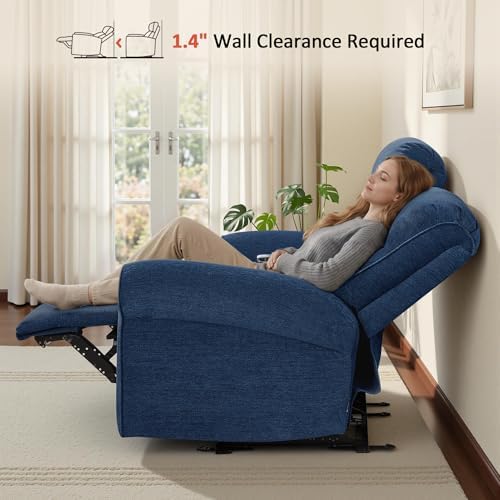 MCombo 87.8" Wall Hugger Power Reclining Sofa with Drop Down Table, 3-Se...