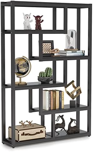 Tribesigns Way to Origin 6-Shelf Modern Bookshelf, Industrial Etagere Bookcas...