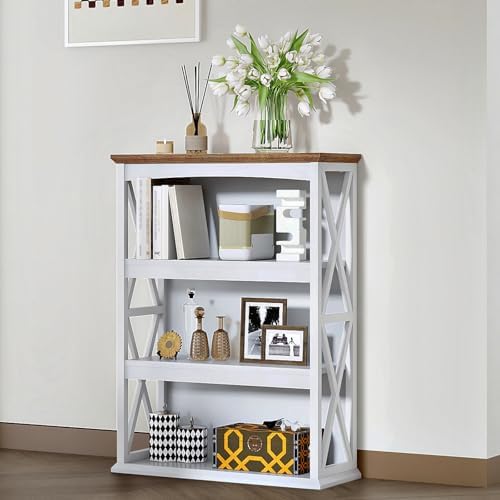 CHOEZON 4-Tier Bookshelf, 42.9" Small Bookcase, Floor Standing Organizer...