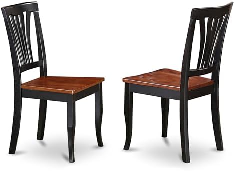 East West Furniture ANAV3-BLK-W 3 Piece Kitchen Table Set for Small Spaces Co...