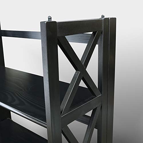 Casual Home Montego 3-Shelf Folding Bookcase, Black (New)