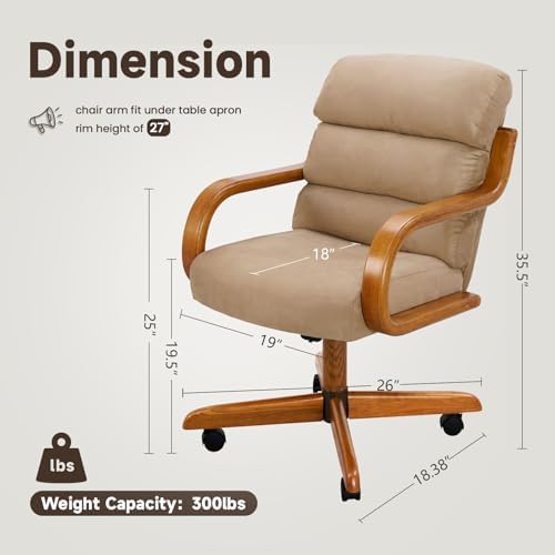 Chromcraft Douglas D9550 Swivel-Tilt Dining Chair - Chestnut - MAJ6-4pc | Cas...