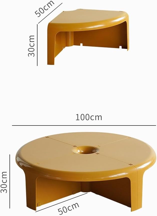 End Tables Modular Plastic Coffee Table Set Interlocking Round Tables for Sel...