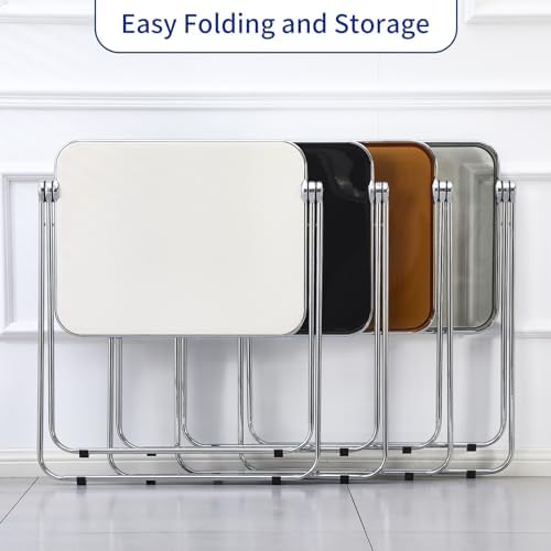 KAIHAOWIN Folding TV Tray Table Acrylic Foldable Table No Assembly Required T...