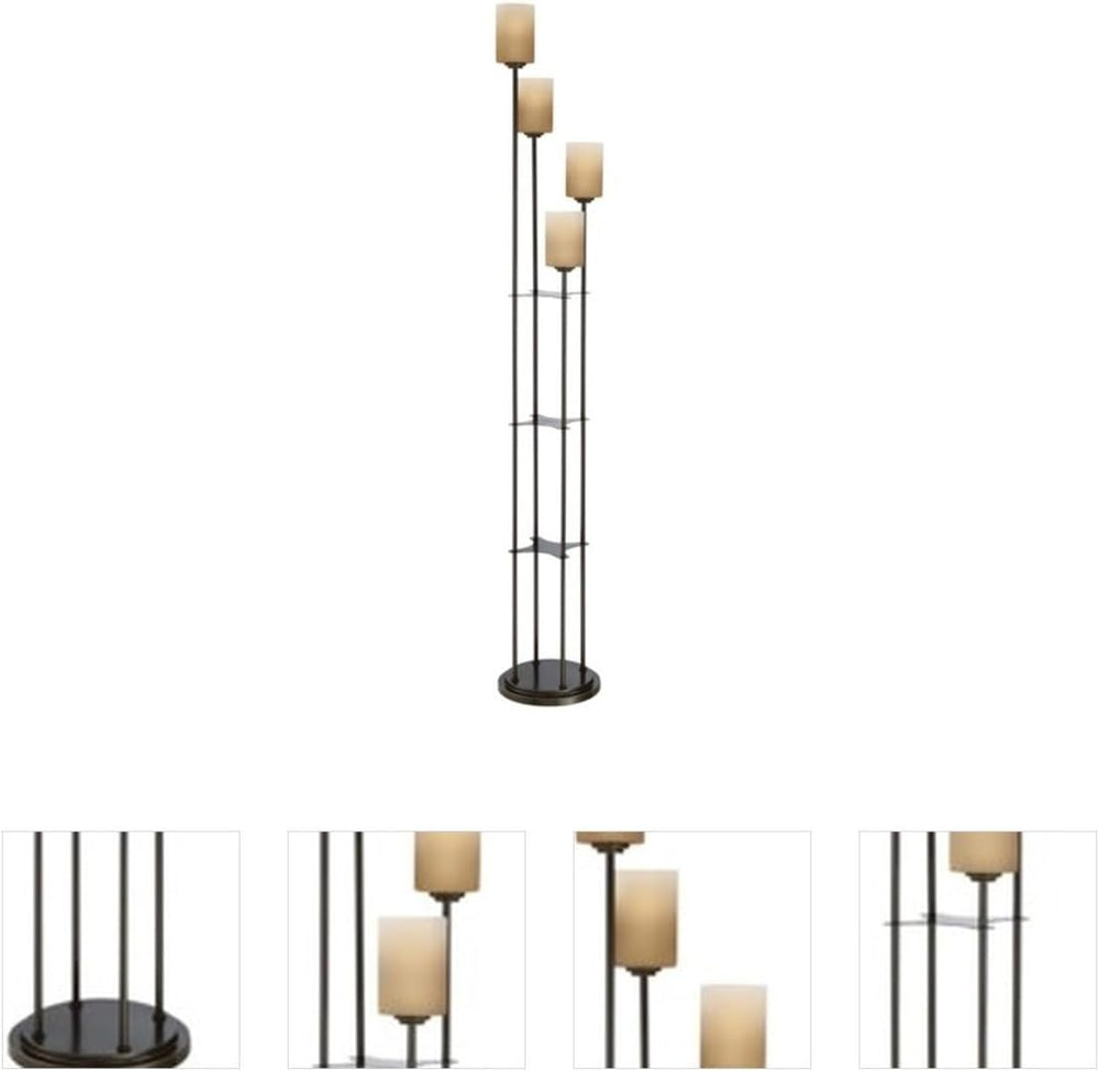 Lite Source Bess 71" High Dark Bronze 4-Light Torchiere Floor Lamp