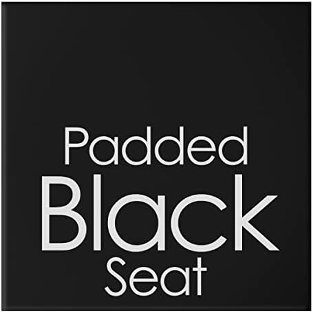 Lavish Home Folding Stool with Padded Backless Seat, Black, 24 Inch