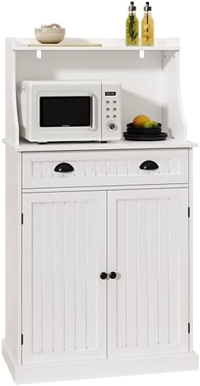 HOLTICO 54" Freestanding Kitchen Pantry Storage Cabinet with Doors and A...