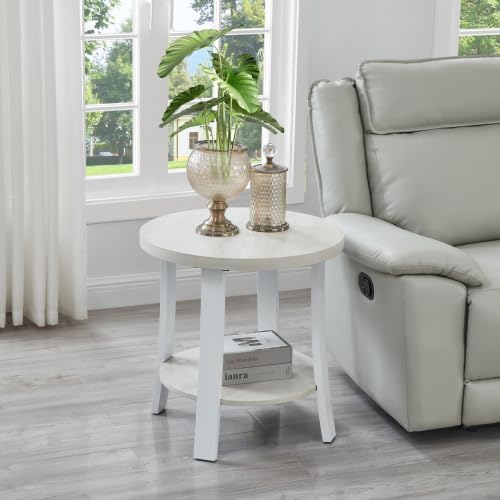 Oval Coffee Table and Round End Tables, 3-Piece Living Room Table Set | Accen...