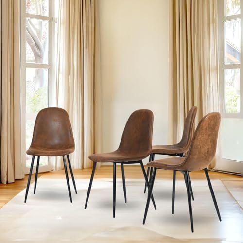 Homy Casa Dining Chairs Set of 4 Modern Style Mid Century Chair for Kitchen D...