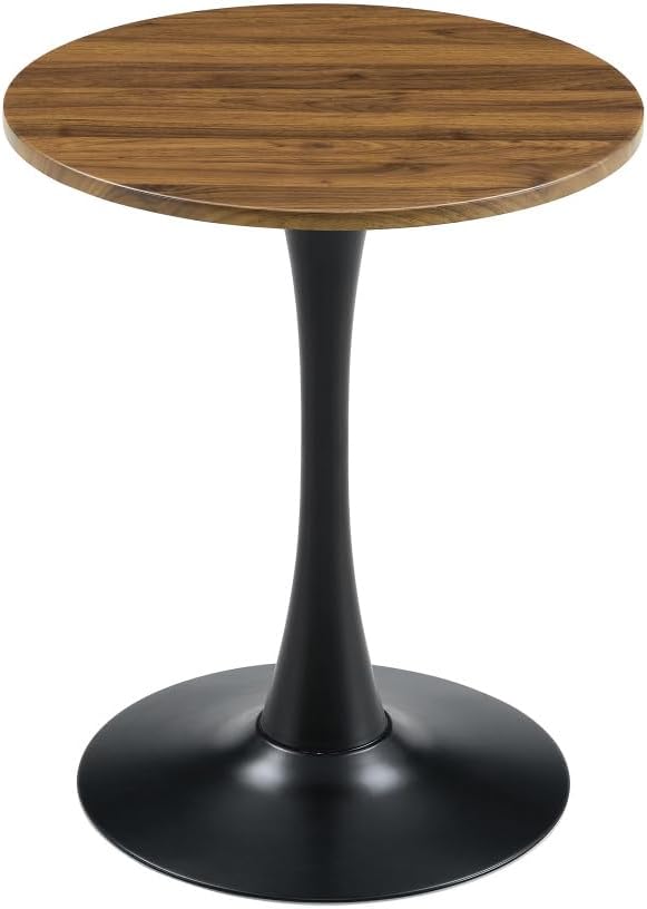 Round Dining Table, 23.6" Circle Tulip Table with Thickened Tabletop &am...