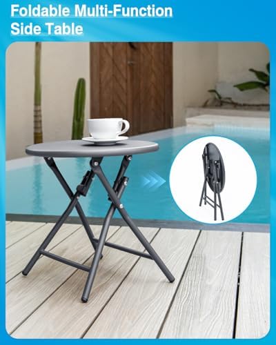 Aluminum Chaise Lounge Chair Outdoor, Foldable Patio Lounge Chair 2 Sets with...