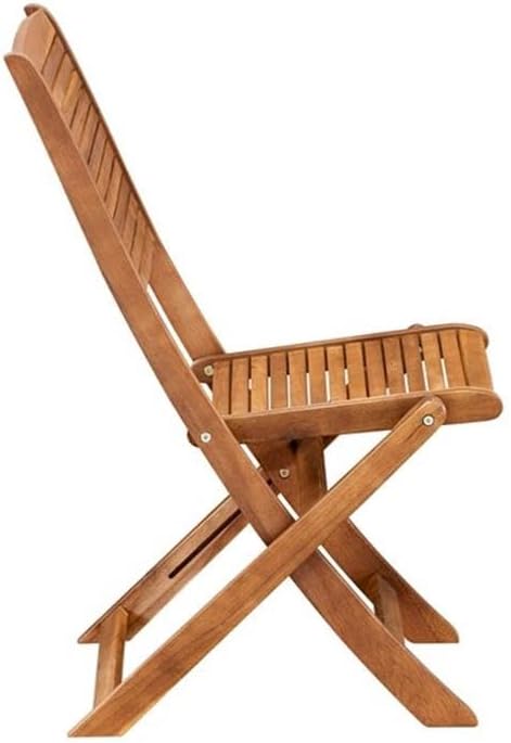 East West Furniture BFMCWNA Fremont Foldable Patio Dining Chairs - Acacia Woo...