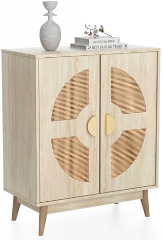 Buffet Cabinet with Storage Sideboard Accent Modern Credenza with Doors &...