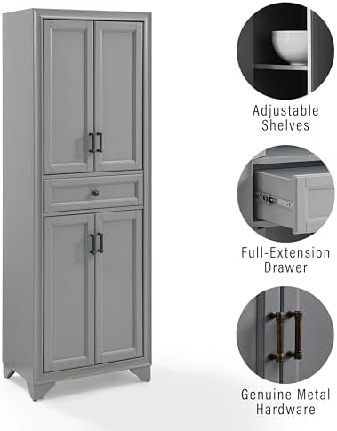 Crosley Furniture Tara 3-Piece Farmhouse Pantry & Sideboard Set