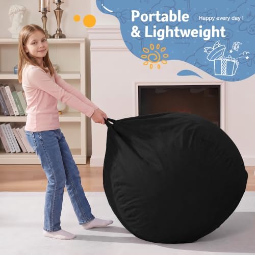 Homguava 2FT Bean Bag Chair,2' Bean Bags with Handle,Small Beanbag Chair ...