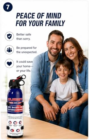 ABC Fire Extinguisher for Home & Vehicle - Portable Dry Chemical Fire Ext...