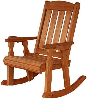 Amish Casual Heavy Duty 600 Lb Mission Pressure Treated Rocking Chair with Cu...