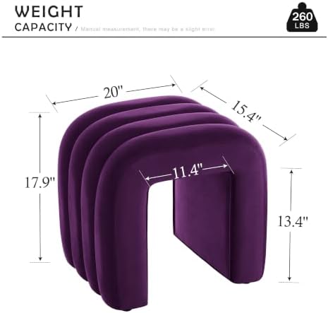 Multi-Functional Ottoman Stool Set of 2, Footrest for Couch, Modern Vanity St...