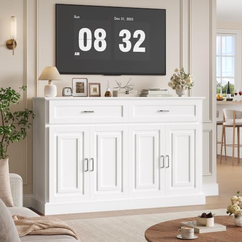 FACBOTALL Sideboard Buffet Cabinet with Storage, 55.1" Large Kitchen Sto...
