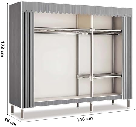 Canvas Wardrobe Multifunctional Wardrobes for Bedroom Portable Wardrobe Shelv...