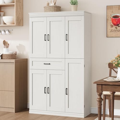 Garvee 70" Tall Kitchen Pantry Storage Cabinet,Modern Kitchen Hutch Cabi...