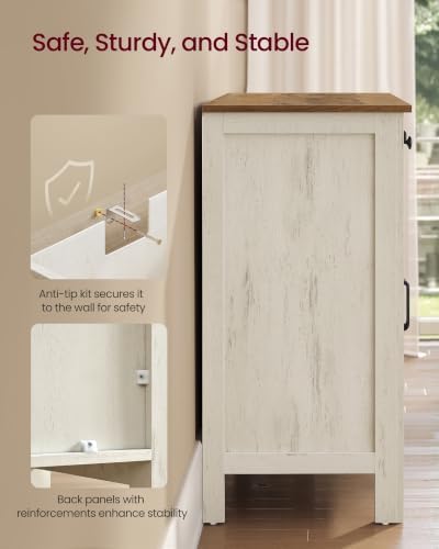VASAGLE Farmhouse Buffet Cabinet, Coffee Bar with 2 Drawers